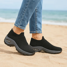 Load image into Gallery viewer, Ortho Breathable No-Tie Stretch Shoes - Black Grey