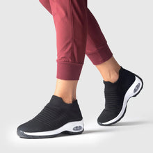 Load image into Gallery viewer, Ortho Breathable No-Tie Stretch Shoes - Black White
