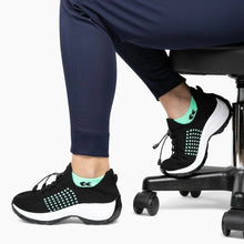 Load image into Gallery viewer, Ortho Stretch Knit Cushion Shoes - Black Sky Blue