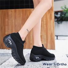 Load image into Gallery viewer, Ortho Breathable No-Tie Stretch Shoes - Midnight Black