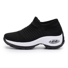 Load image into Gallery viewer, Ortho Breathable No-Tie Stretch Shoes - Black White