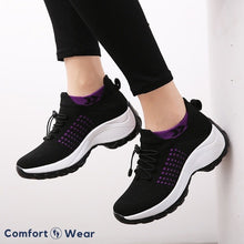 Load image into Gallery viewer, Non-Slip Healthcare Worker Ortho Stretch Cushion Shoes - Black Purple