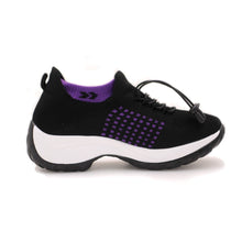 Load image into Gallery viewer, Non-Slip Healthcare Worker Ortho Stretch Cushion Shoes - Black Purple