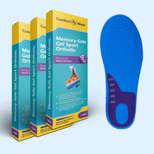 Load image into Gallery viewer, 3-Pack Memory-Sole Gel Sport Orthotic
