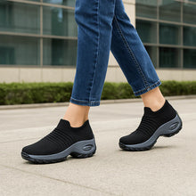 Load image into Gallery viewer, Ortho Breathable No-Tie Stretch Shoes - Black Grey
