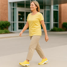 Load image into Gallery viewer, Breathable No-Tie Stretch Shoes - Yellow
