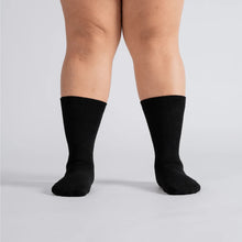 Load image into Gallery viewer, Padded Extra-Stretch Crew Socks - Black

