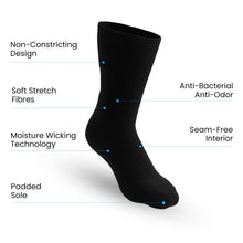 Load image into Gallery viewer, Padded Extra-Stretch Crew Socks
