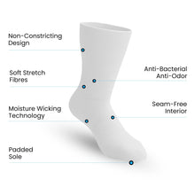 Load image into Gallery viewer, Padded Extra-Stretch Crew Socks
