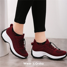 Load image into Gallery viewer, Ortho Stretch Knit Cushion Shoes - Red
