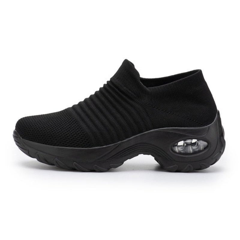 Ortho Breathable No-Tie Stretch Shoes - Midnight Black