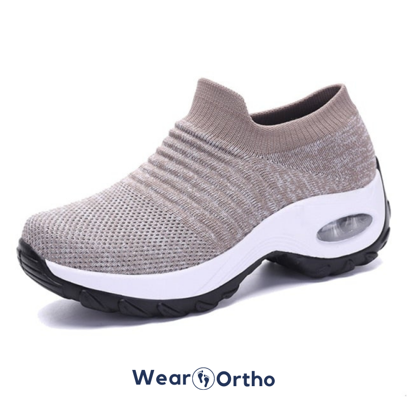 Ortho Breathable No-Tie Stretch Shoes - Khaki