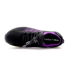 Load image into Gallery viewer, Non-Slip Healthcare Worker Ortho Stretch Cushion Shoes - Black Purple
