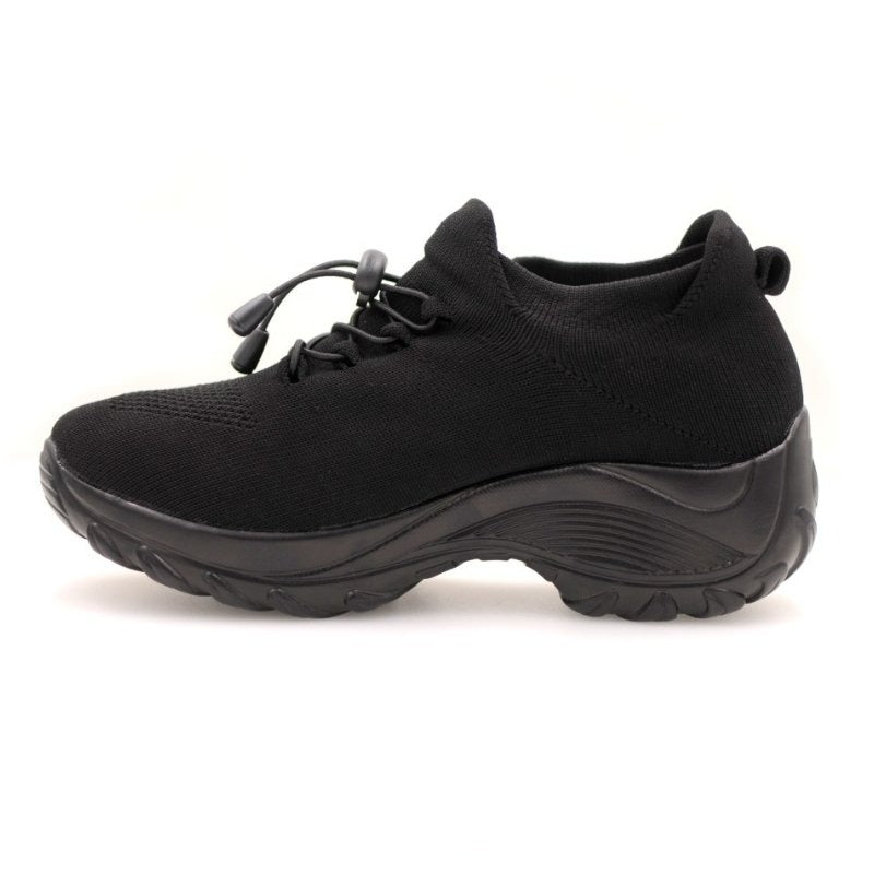 Non-Slip Healthcare Worker Ortho Stretch Cushion Shoes - Midnight Black