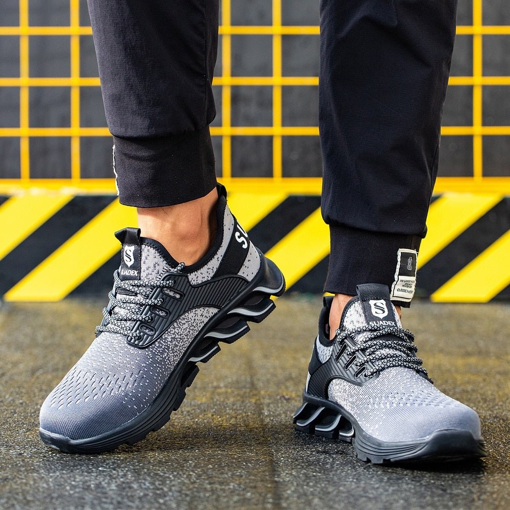 Grey Steel Toe Shoes For Plantar Fasciitis Nautilus Shoes N1393 Grey Steel Toe ESD Tennis Shoe N1393